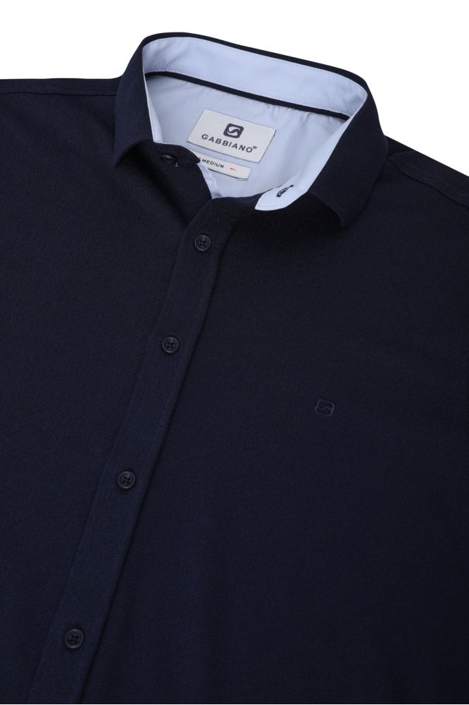 OVERHEMD MET STRUCTUUR 335532 301 navy